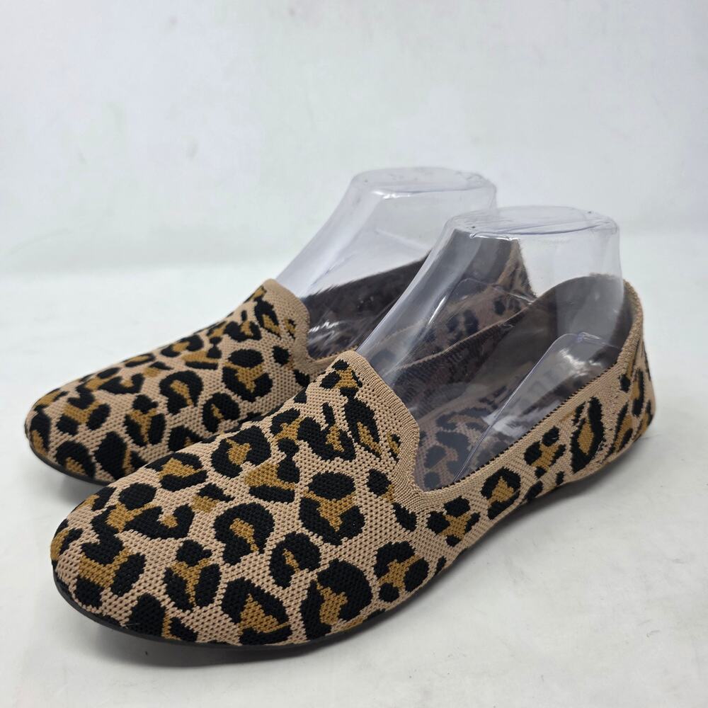 Steve Madden Leopard Print Smoking Loafers Animal Print Flats Womens 9